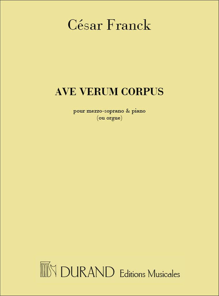 Ave Verum, Pour Mezzo-Soprano Et Piano (Ou Orgue)